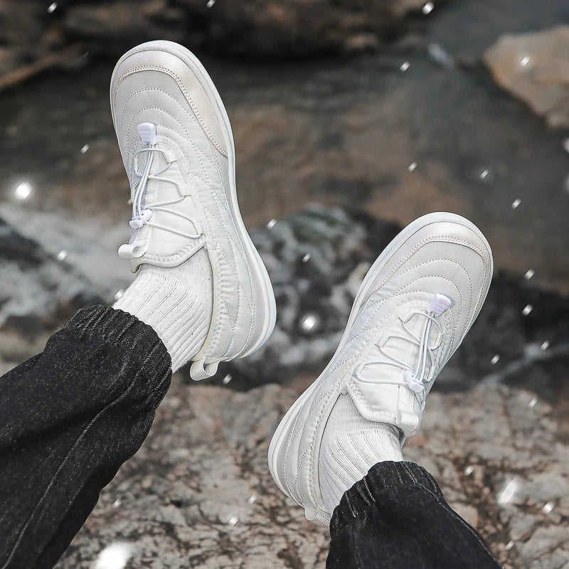 New Winter Warm Snow Barefoot Casual Shoes Waterproof Non-Slip Women Men Hiking Shoes Outdoor Warm Fur Work Ankle Shoes Big Size - Sun Studio