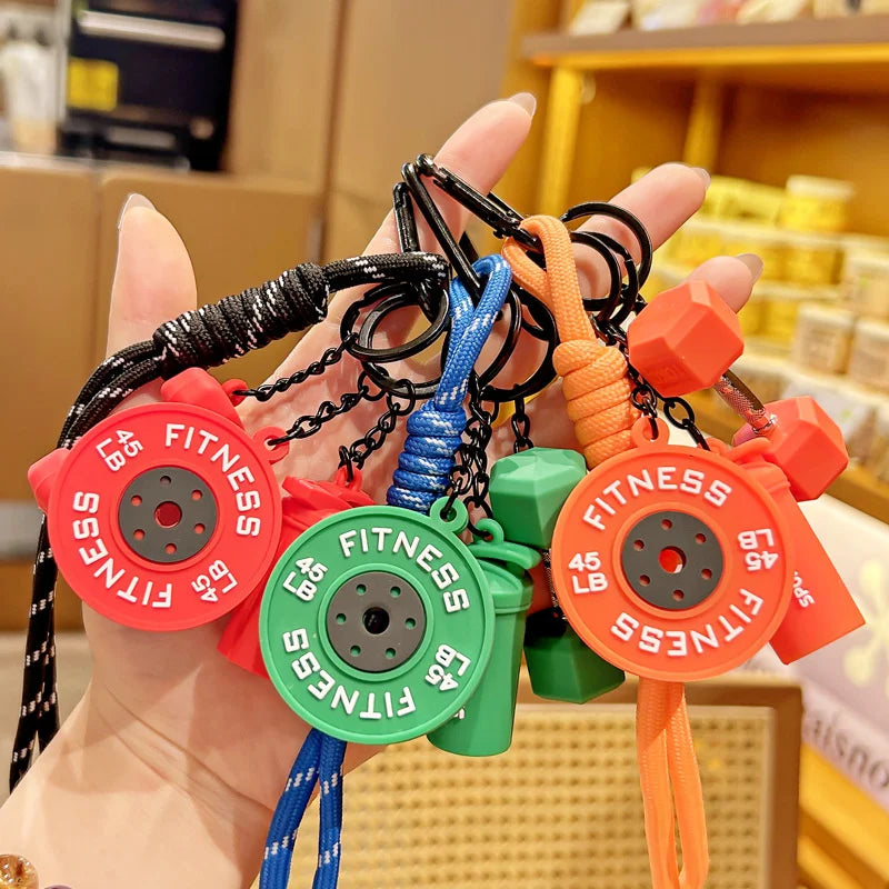 Fitness Keychain,Colorful Gym Bag Charm for Fitness Lovers, Motivational Fitness Gym Key ring,Workout Keychain Gifts - Sun Studio