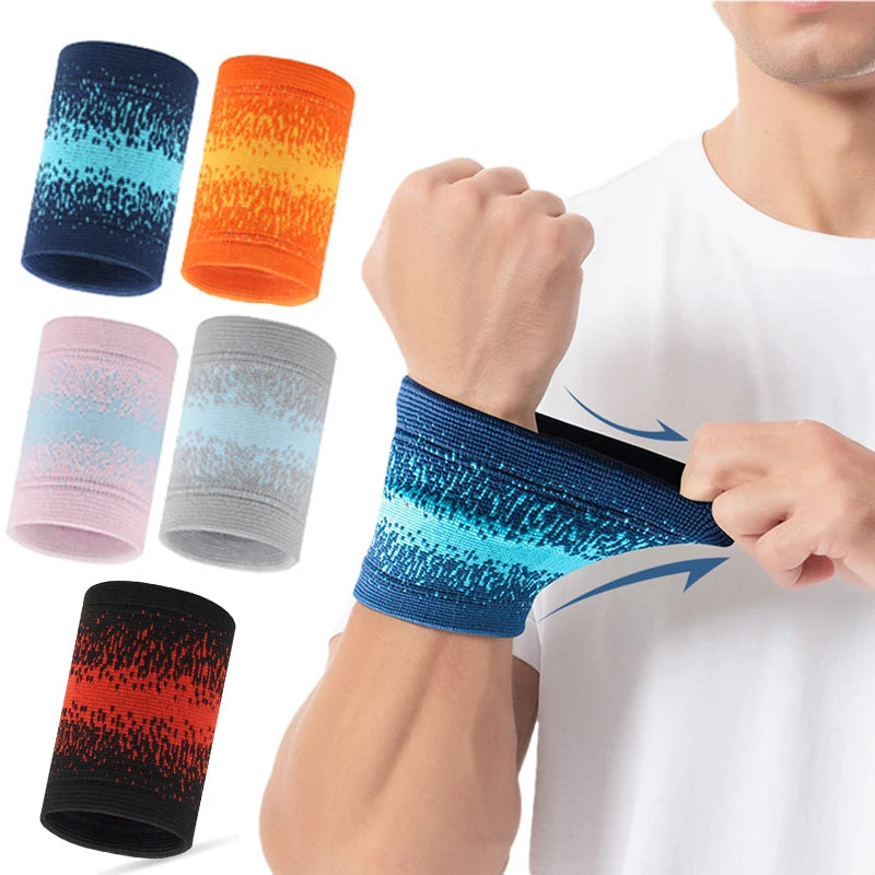 1Pc Sports Wristband Running Basketball Tennis Wrist Brace Gym Fitness Wrist Guards Breathable Sweat Absorbing Wrist Support - Sun Studio