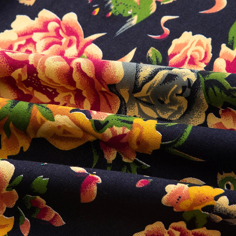 Bohemian Fabric Ethnic Vintage Retro Boho Printed Cotton Linen Home Decor Upholstery Textile - Sun Studio