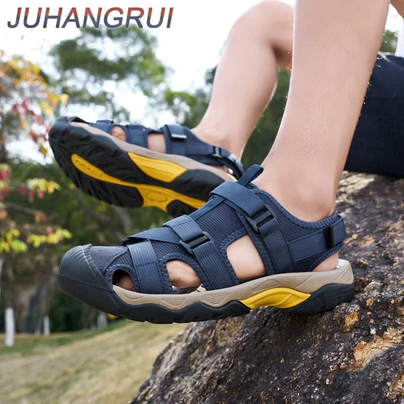 Summer Men Sandals Fashion Men's Casual Shoes Breathable Outdoor Beach Water Sports Shoes Non-slip Man Trekking Toursim Sandals - Sun Studio
