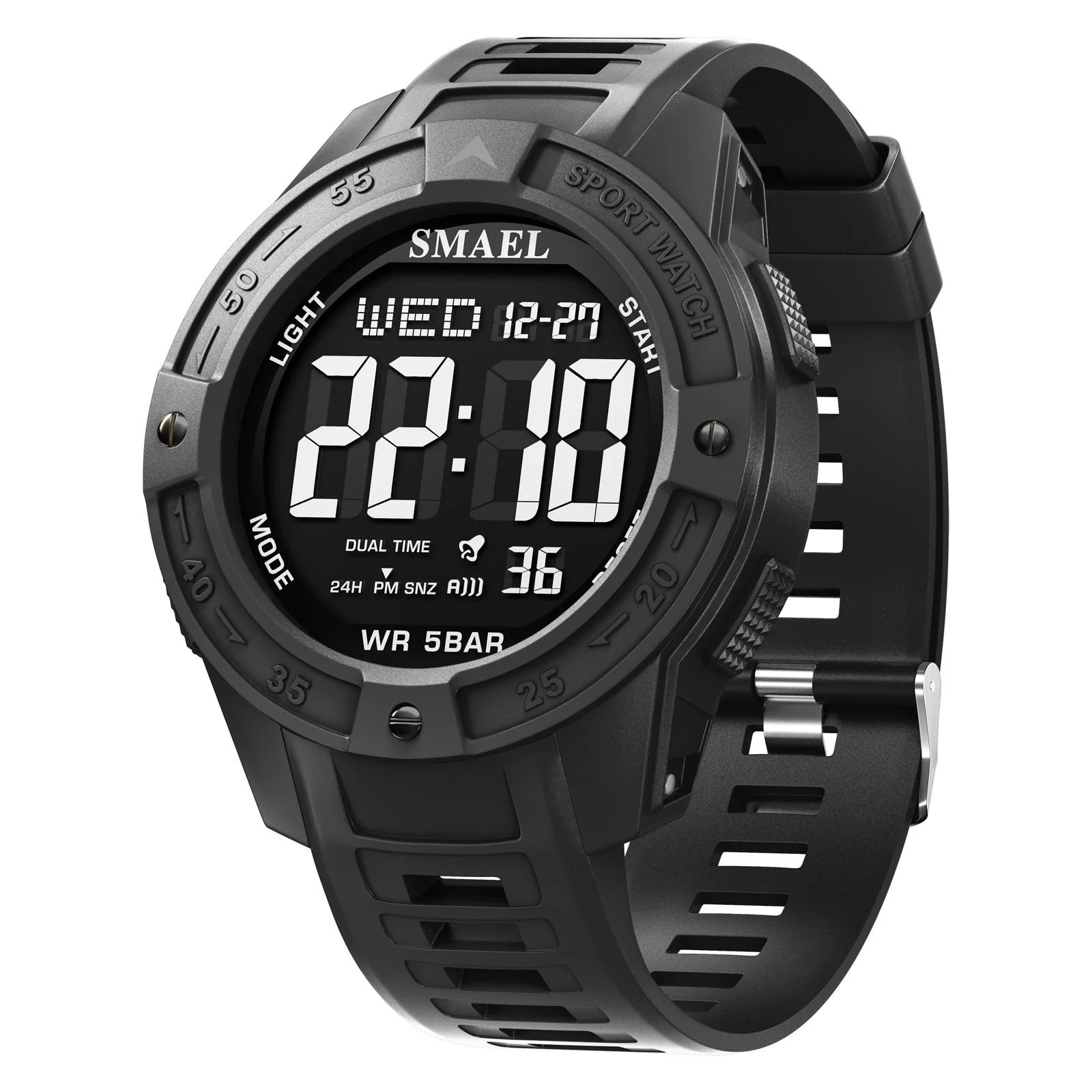 SMAEL New Men's Luxury Sports Watch Waterproof Man Watches Multifuction Man LED Digital Military Watch Alarm Clock Wristwatch - Sun Studio