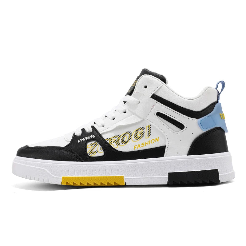 Herren Skateboard Schuhe Hohe Oberteile Studenten Freizeit Sportschuhe Atmungsaktive Rutschfeste Schuhe Modische Hohe Sneakers für Herren