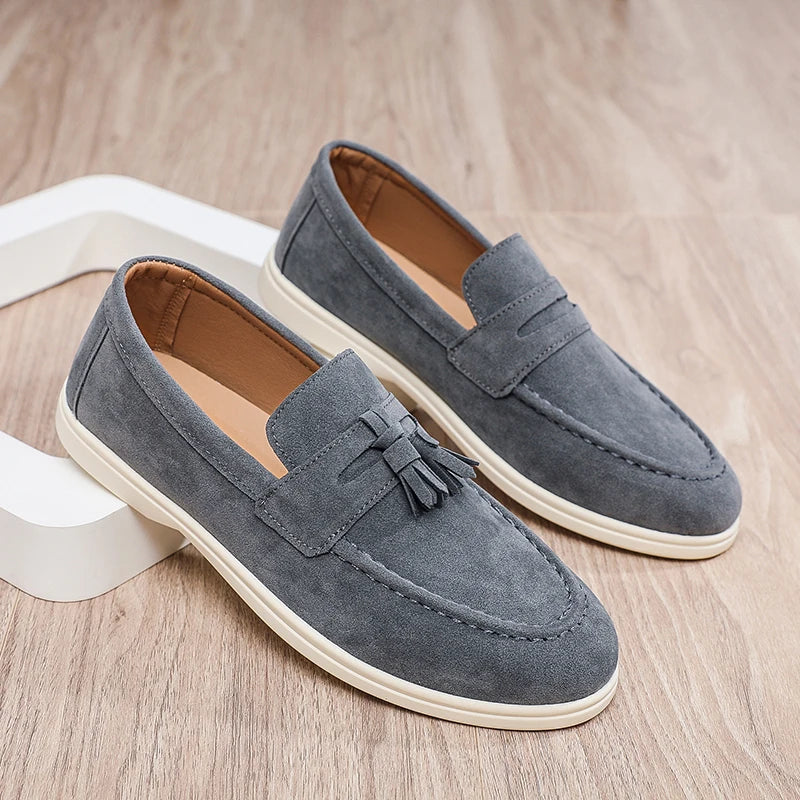 Fashion Men's Casual Shoes British Classic Tassel Loafers Moccasins Lazy Outdoor Flat Shoes‌。 - Sun Studio