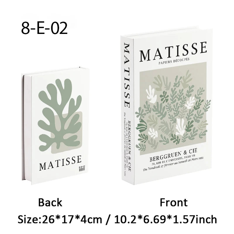 Matisse Fake Bücher zur Dekoration Aufbewahrungsbox Abstrakte Kaffeetisch Bücher Luxus Schlafzimmer Dekorative Bücher Bauhaus Boho Wohnkultur