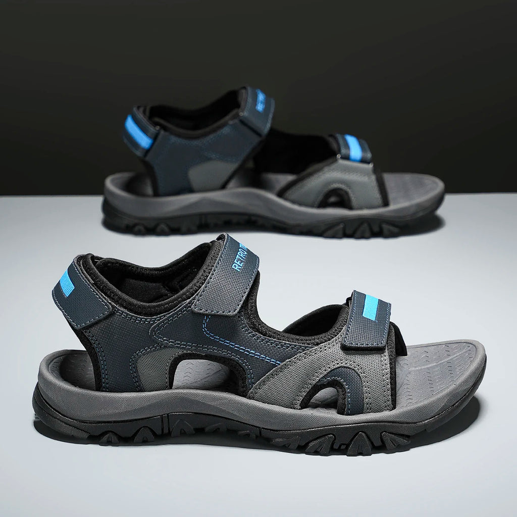 Summer New Sandals Men's Water Beach Breathable Quick Drying Shoes Comfortable Flat Bottom Non slip Sandals Driving Shoes - Sun Studio