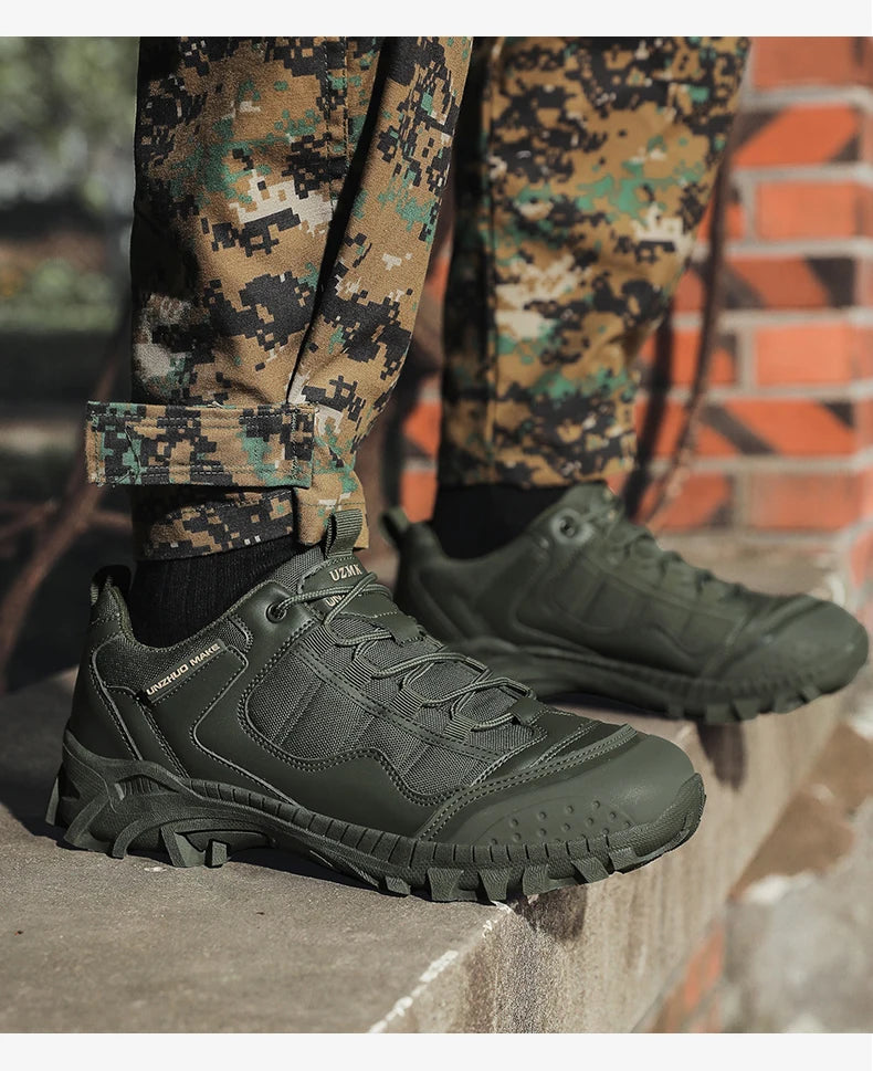 New Men Tactical Boot Desert Waterproof Hunting Work Army Boot Male Safety Ankle Lace Up Military Climbing Hiking Shoe Anti-Slip - Sun Studio