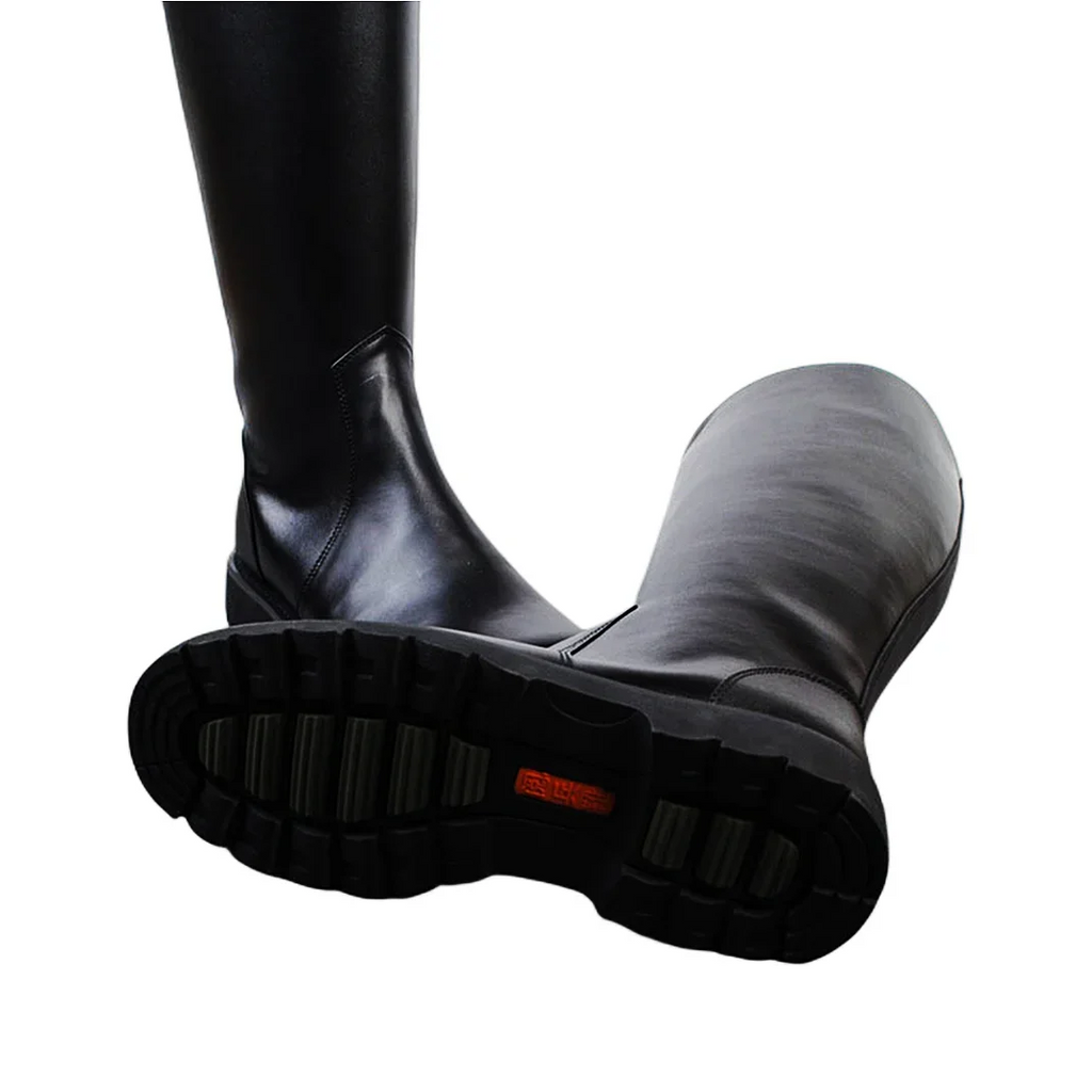 Fashion Knee High Black Long Boots  for Men New 2026 Quality Genuine Leather Shoes Knight Riding Boots Plus Size 38-46 - Sun Studio