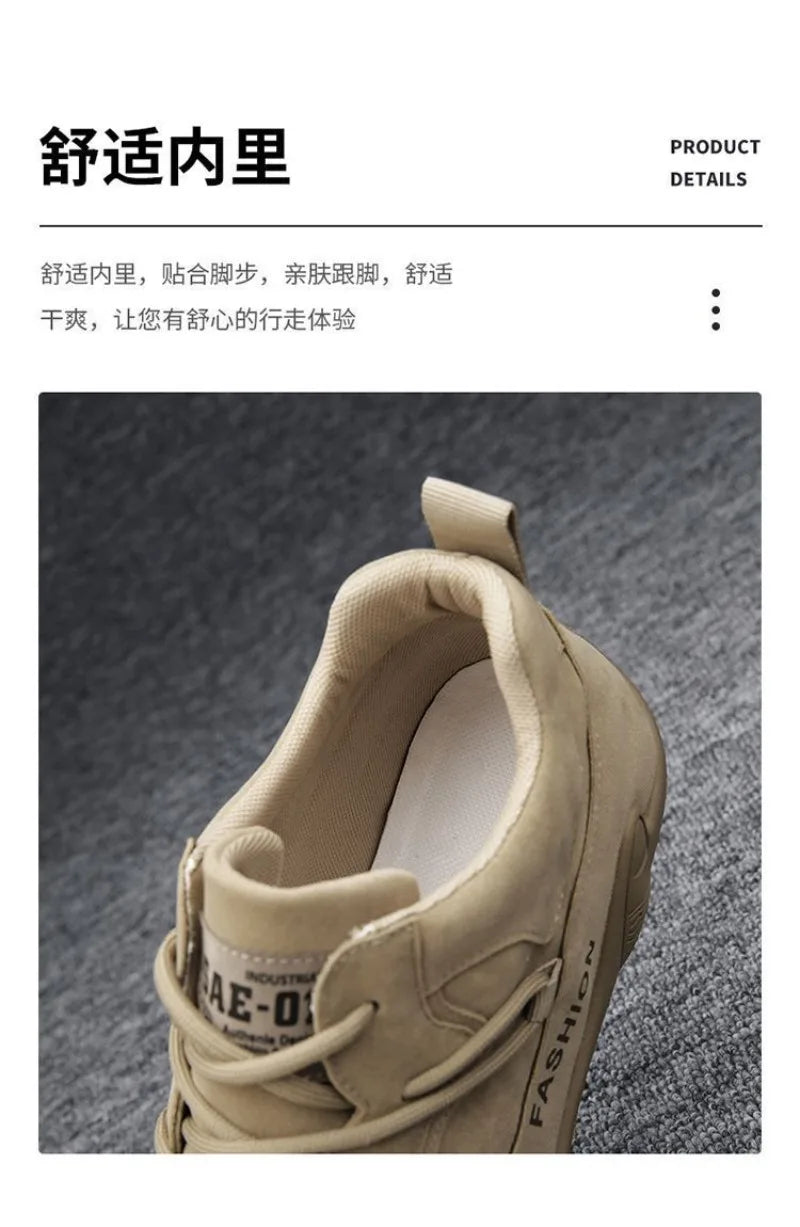 Outdoor Fashion Men's Shoes Loafers Comfort Walking Vulcanzed Sneakers Men Original Men's Ankle Boot Non Slip Work Shoes for Men - Sun Studio