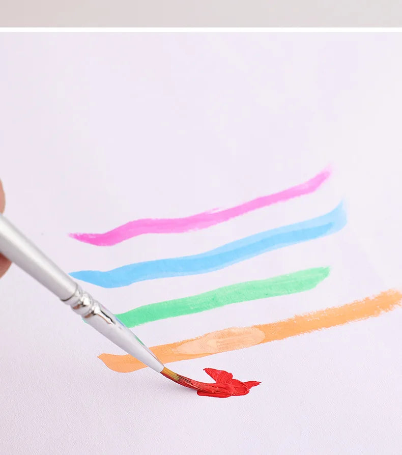 12models Imported Nylon Long Tail Line Brush Very Fine Cartoon Art Line Outline Detail Pen Digital Birch Watercolor Painting Pen - Sun Studio