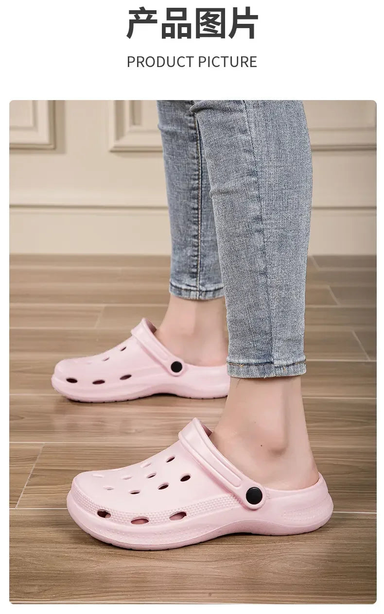 2026Summer Men Clogs Sandals Men's and Women's Leisure Slippers Beach Slides Home Garden Shoes Outdoor Sandals Plus Size46 47 48 - Sun Studio