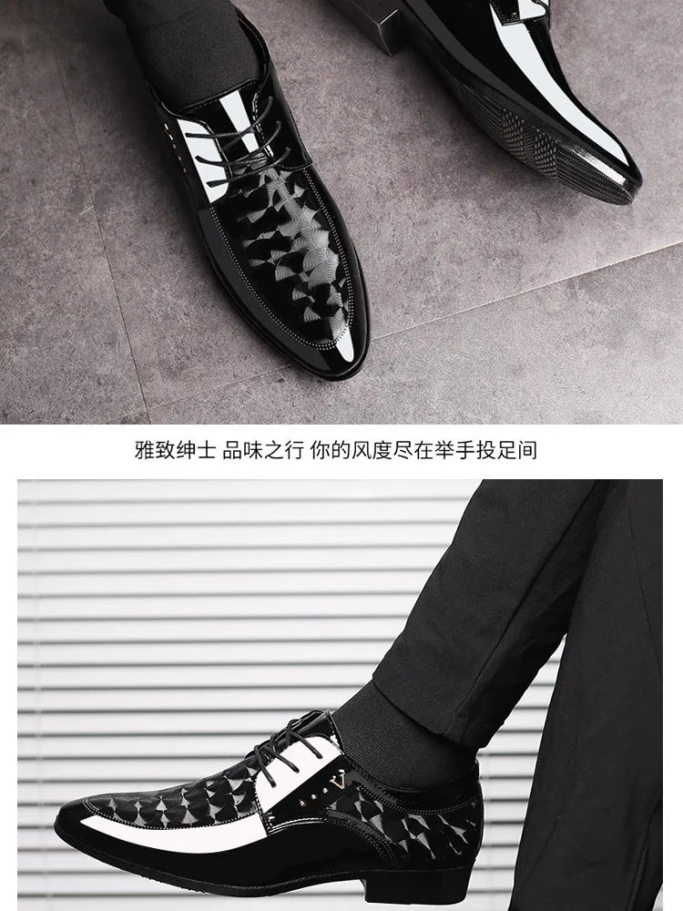 Oxfords Leather Men's Shoes Casual Dress Men Lace Up Breathable Formal Office for Man Big Size 38-48 Flats 2024 - Sun Studio