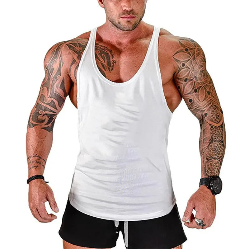 Gym Man Workout Bodybuilding Shirt Men Singlets Stringer Undershirt Vests Tank Top Vest Men's Brand Clothes Clothing Muscle Gyms - Sun Studio