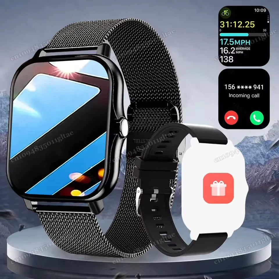 Smart Watch For Android IOS Watches 2.01inch HD Display Bluetooth Call Message Alert Music Sports Mode Smartwatch Men Women Gift - Sun Studio