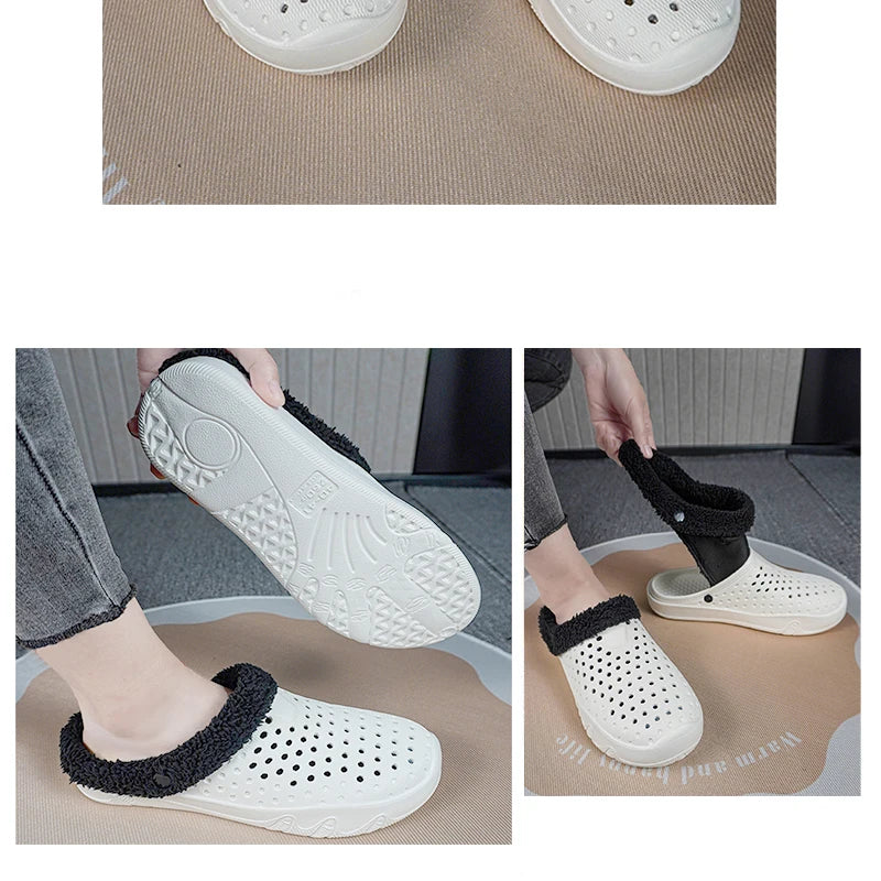 Winter Men Slippers Warm Cotton Shoes Casual Slides EVA Plush Shoes Comfortable Light  Slippers Indoor Shoes For Couple 36-47 - Sun Studio