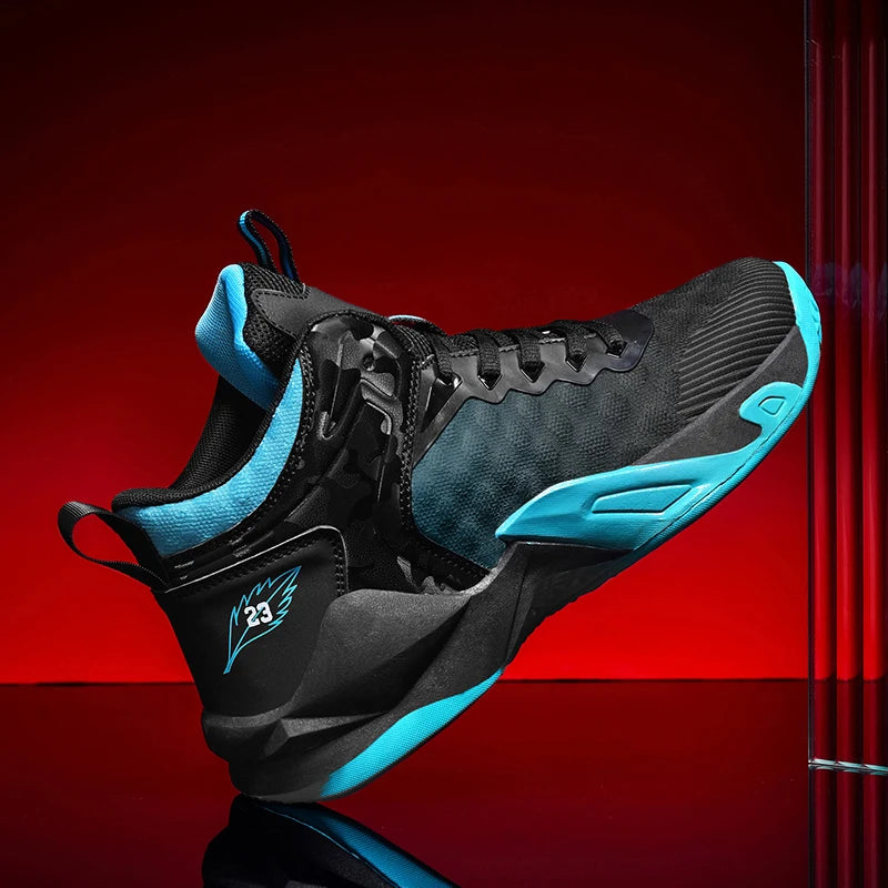 Basketball Shoes, Men's Outdoor Sports Shoes, Men's Shock-Absorbing High-Top Student Practical Basketball Shoes, Mesh Breathable Casual Shoes - Sun Studio