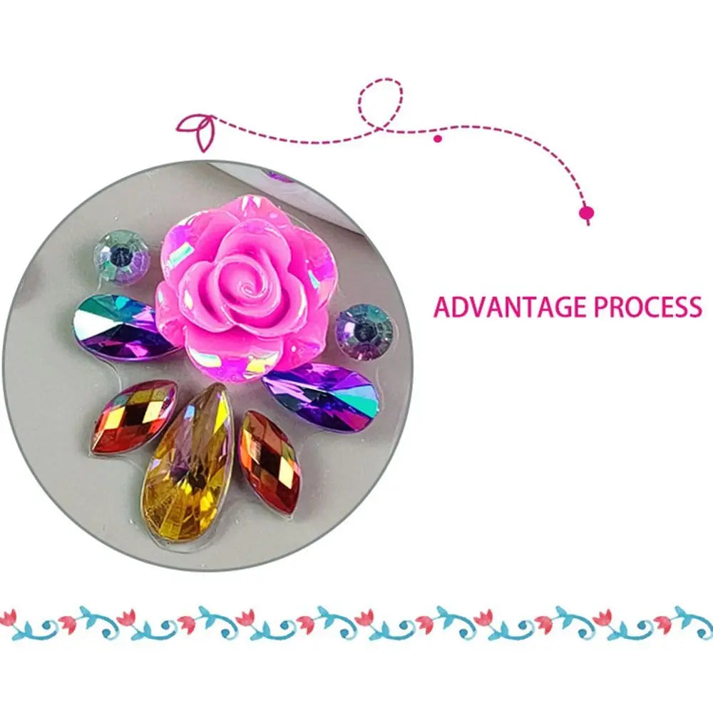Adhesive Makeup Diamond Sticker DIY Temporary 3D Crystal Face Stickers Glitter Diamond Mask Rhinestone Tattoo Women - Sun Studio