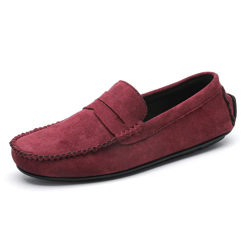 Trend Wildleder Herren Lässige Schuhe Atmungsaktiver Komfort Slip-On Herren Fahr Schuhe Mode Herren Bequeme Schuhe Luxus Marke Mokassins