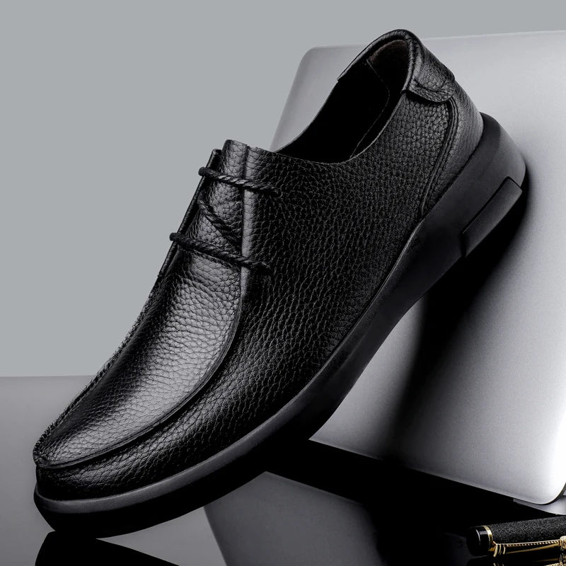 Casual Leather Shoes Men Loafers Trend Brand Business Shoes Autumn Slip on Flat Man Sneakes Comfortable Moccasins Zapatos Hombre - Sun Studio