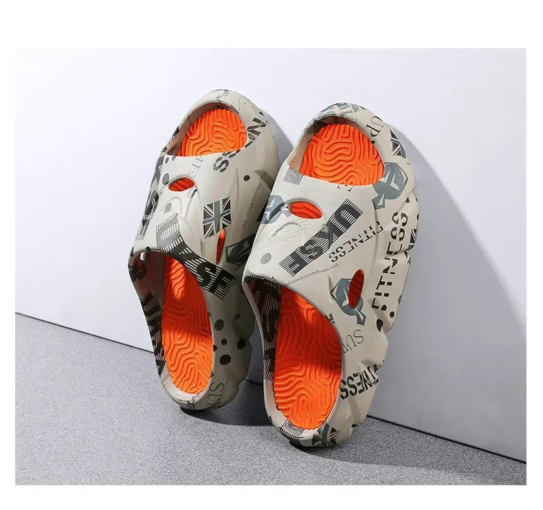 Original New Style Slippers Men's Sandals Summer Fashion Thick Bottom Anti-slip Slip-on Flip Flops Camouflage Beach Slides Shoes - Sun Studio