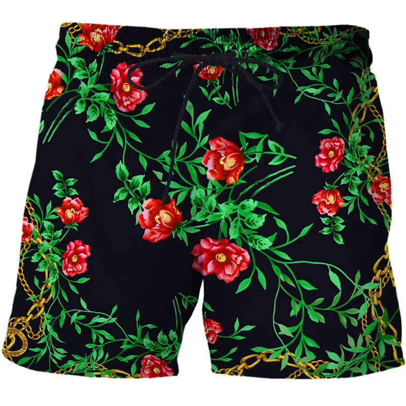 3D Printing Luxury Beach Shorts Pants Men Hawaii Vacation Essentials Swim Trunks Casual Gym Surf Swimsuit Kids Board Ice - Sun Studio