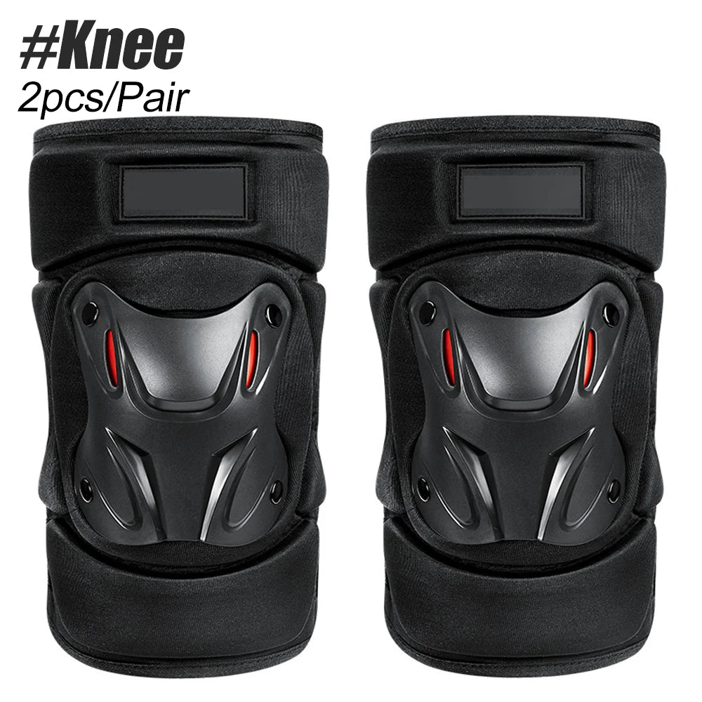1Pair Adult Knee & Elbow Pads for Roller Skating,Skateboarding - Heavy-Duty PP Shell - Adjustable Protective Gear for Men Women - Sun Studio