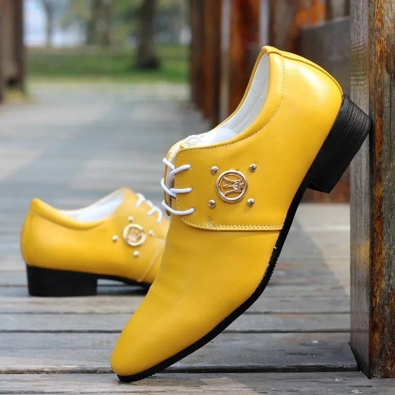 Summer Leather Shoes for Men Male Leather Fashion Business Luxury Colorful Party Dress Shoes Loafers 남성구두 Sapatos Masculinos - Sun Studio