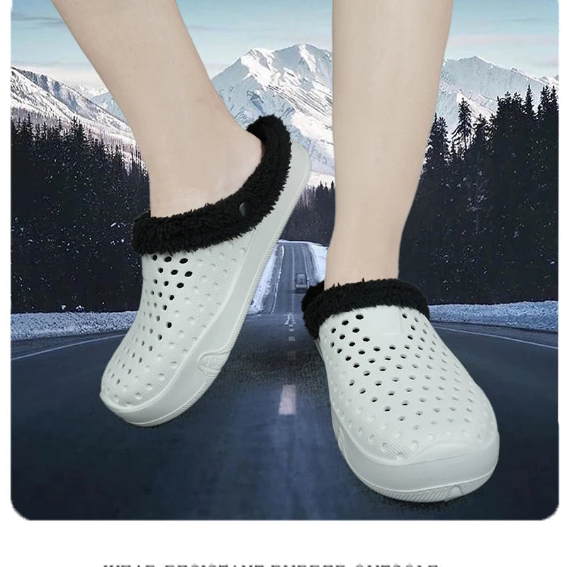 Winter Männer Hausschuhe, warme Baumwollschuhe, lässige Slides, EVA-Plüschschuhe, bequeme leichte Hausschuhe, Innenschuhe für Paare 36-47