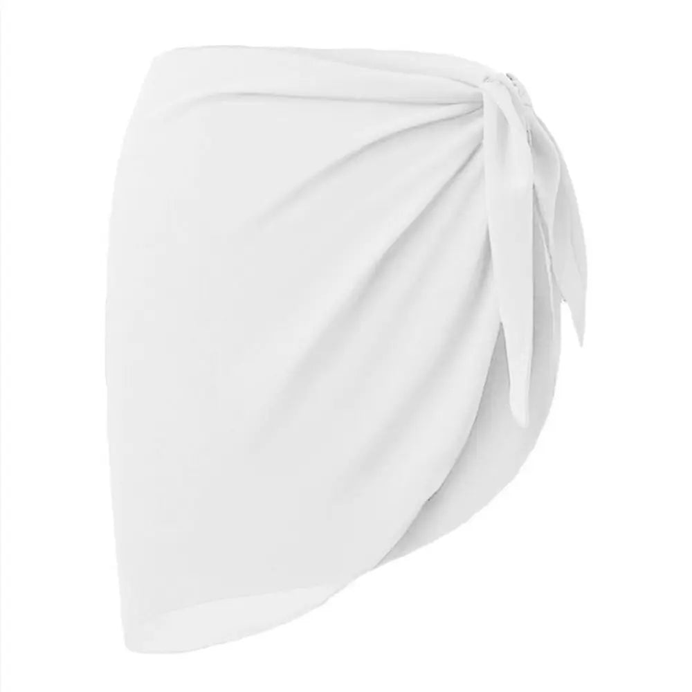 Soft Short Sarongs Chiffon Swimsuit Coverups Scarf Cover Short Skirt Wrap Sheer Summer Beach Bikini Women - Sun Studio