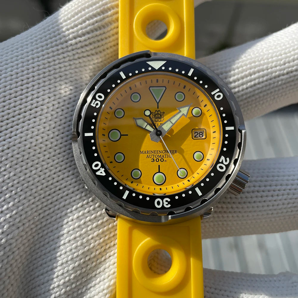 STEELDIVE SD1975 Luxury Automatic Watches Men Dive Watch 30Bar Waterproof Luminous Clock Sapphire Mirror Mechanical Wristwatch - Sun Studio