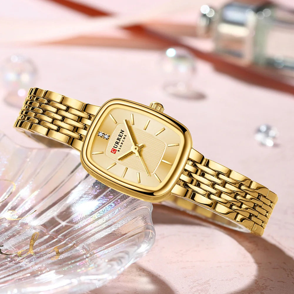 CURREN Luxury Women Watches Fashion Casual FemaleLadies Stainless Steel Quartz Wristwatches Life Waterproof Girlfriend Gift - Sun Studio