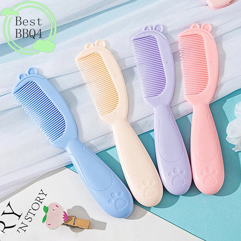(BBQ4)2Pcs/Set Cute Kids Baby Small Hair Brush and Comb Set for Newborns & Toddlers Baby Brush Soft Bristles Baby Hair Care Gift - Sun Studio