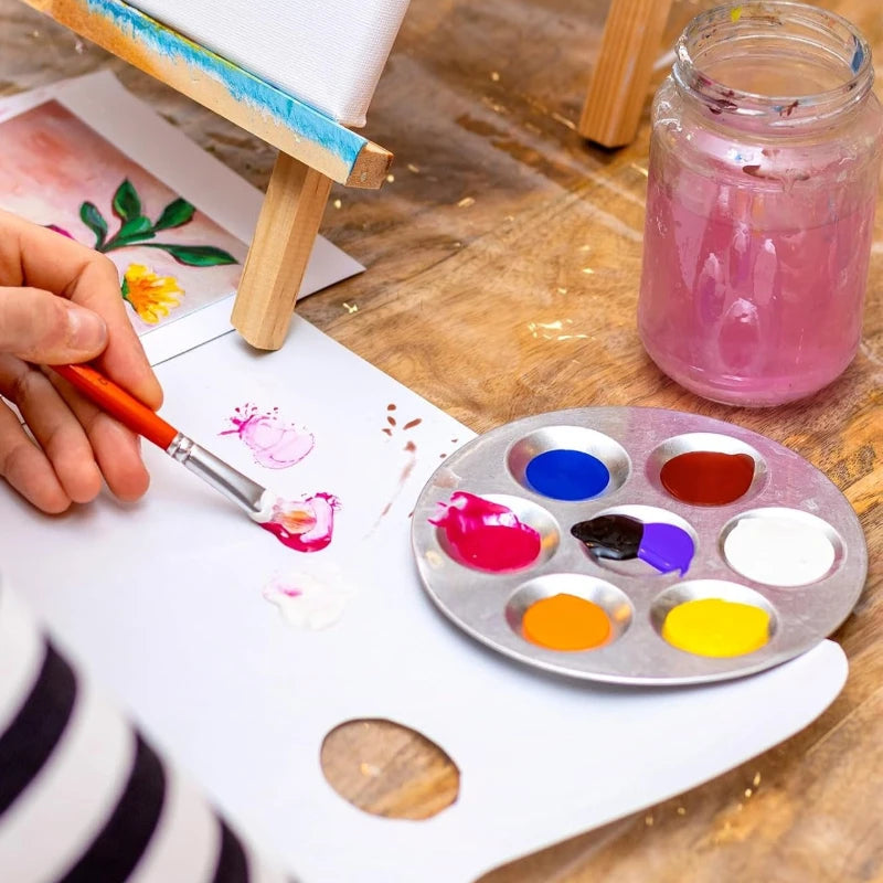 6 Well Paint Tray Palette Simple Color Palette Dish for Painting DIY Art Supplies - Sun Studio