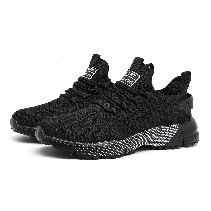 Sports Shoes for Men Breathable Mesh for Summer Youth Running Sports Leisure Flat Bottomed Fashionable Casual Lace Up Sneakers - Sun Studio