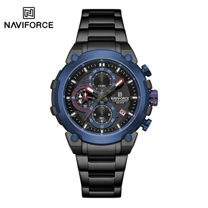 NAVIFORCE Herren Uhren Top Luxus Original Quarz Armbanduhr für Männer Chronograph Kalender Wasserdicht Herren Uhr Relojes Hombre