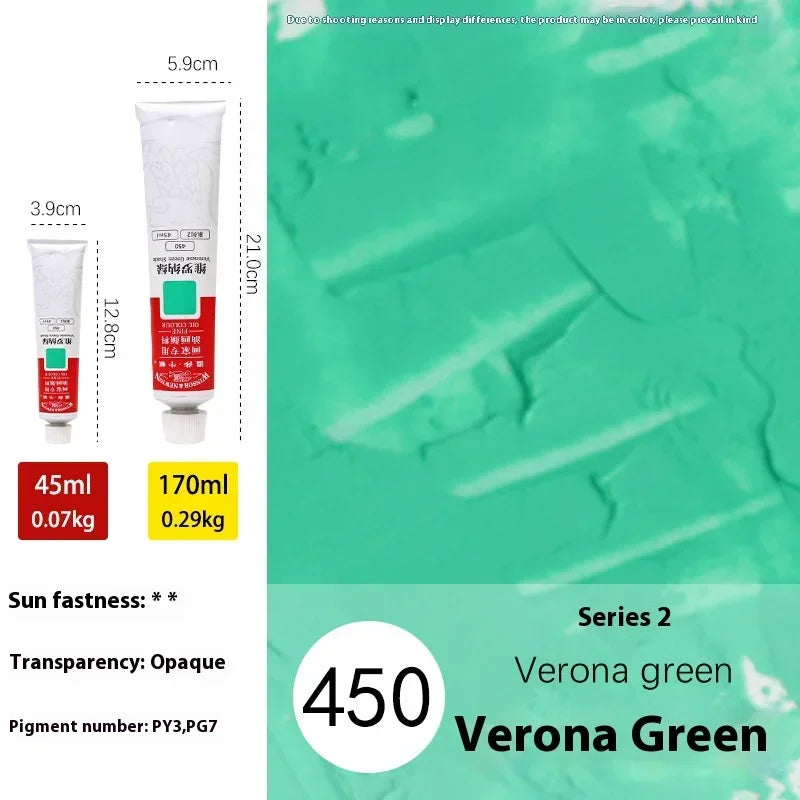 45ml Ölmalerei Transparente Tube Schnell trocknend Weiß Gold Silber Professionelle Farbmalbedarf für Künstler Studenten Anfänger