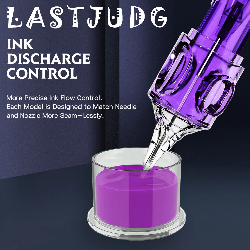 Tattoo Cartridge Needles POSEIDON 20PCS Disposable Safty RL RS RM M1 Tattoo Needle Hot Sale Purple Tattoo Cartridge Needles - Sun Studio