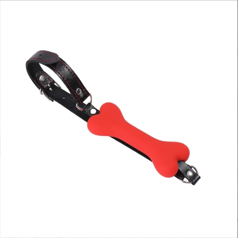 SM Fun Adult Products Silicone Dog Bone Mouth Stopper Flail Mouth Opener Alternative Toys Soft Mouth Ball Couple Toys - Sun Studio