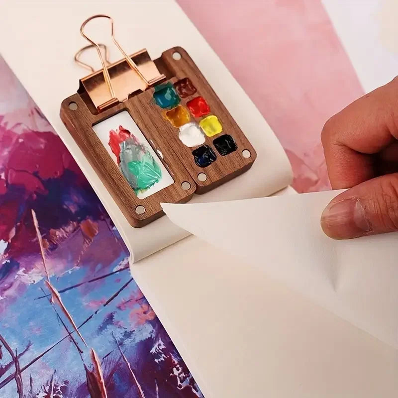 Creative Portable Watercolor Painting Paint Box, Travel Painting Palette with 15/8 Storage Compartments, Mini Art Supply Box - Sun Studio
