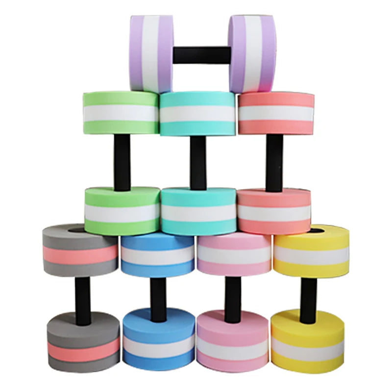 Floating Swim Gym Dumbbell Water Weight Aerobics Fitness Pool Water Swimming Aqua Exercise Barbell EVA Foam Aquatics Dumbbell - Sun Studio