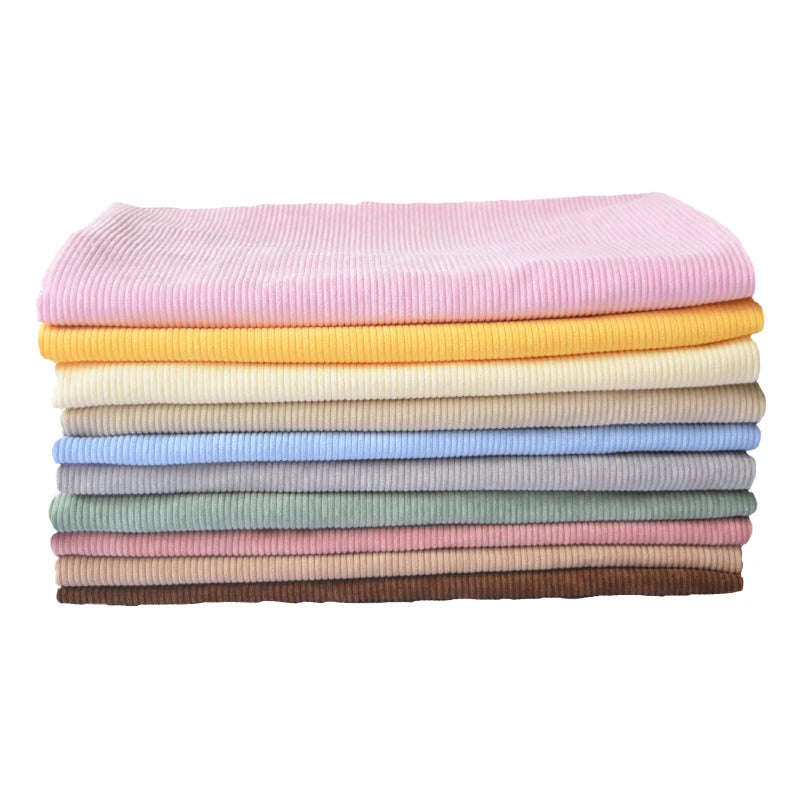 Retro Style Bag Corduroy Fabric Plain Per Meter for Pants Skirts Coats Sewing Soft Children Cloth Breathable Black Pink Wearable - Sun Studio
