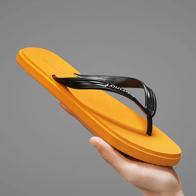 New men's flip flops with soft sole, comfortable, open toe flip flops for indoor and outdoor walks, summer beach flip flops for - Sun Studio