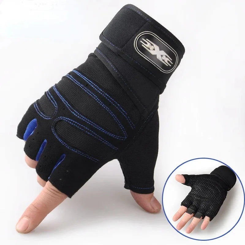 Gym Gloves for Men Women Fitness Weight Lifting Wristband Gloves Body Building Training Sports Exercise Cycling Glove Shockproof - Sun Studio