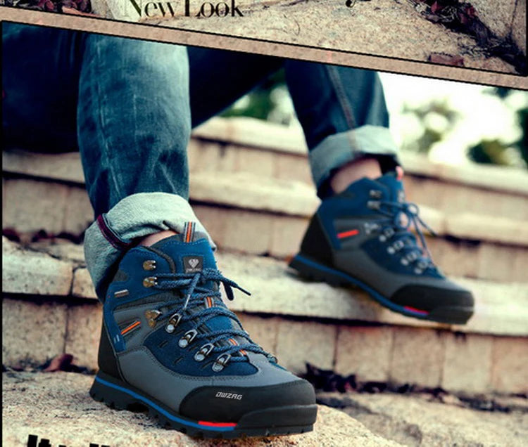 2026 Hohe Outdoor-Wanderschuhe für Männer, Winter, Bergsteigen, Trekkingstiefel, hochwertige Outdoor-Mode, lässige Schneestiefel