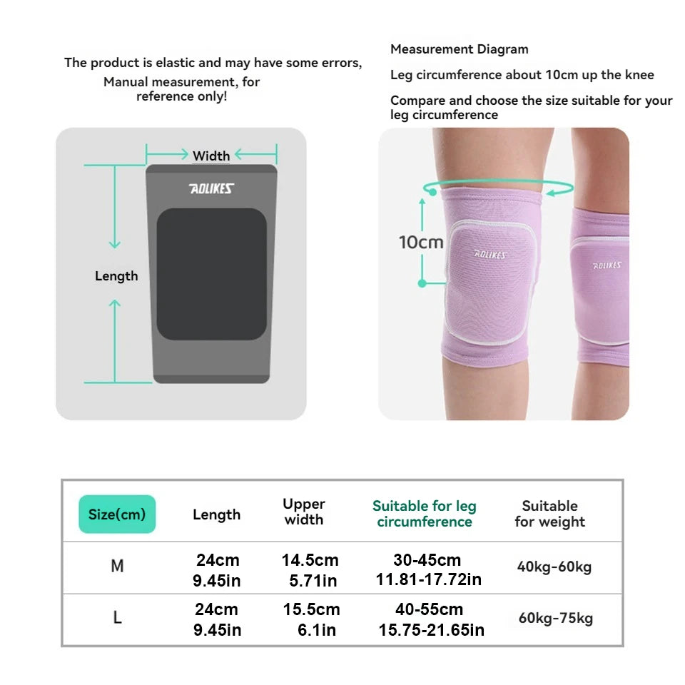 AOLIKES Volleyball Knee Pads,Knee Pads for Women,Men,Knee Brace for Basketball Volleyball Football Dance Yoga Tennis Running - Sun Studio