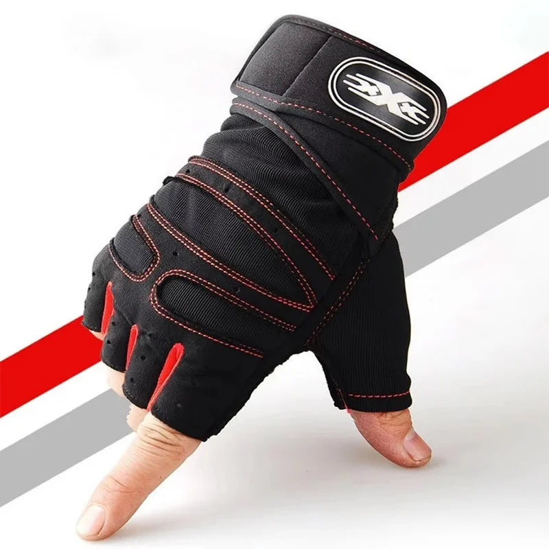 Gym Gloves for Men Women Fitness Weight Lifting Wristband Gloves Body Building Training Sports Exercise Cycling Glove Shockproof - Sun Studio