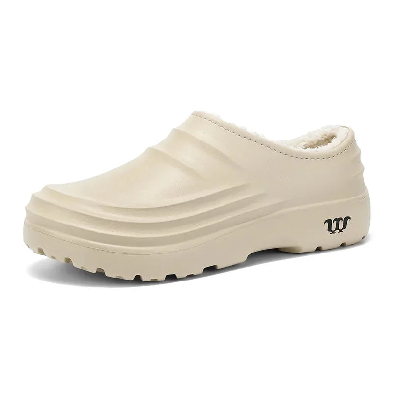 Waterproof Cotton Chef Shoes For Men Anti-Slip Work Footwear Warm Comfortable Kitchen Specialized Shoes With EVA Outsole - Sun Studio