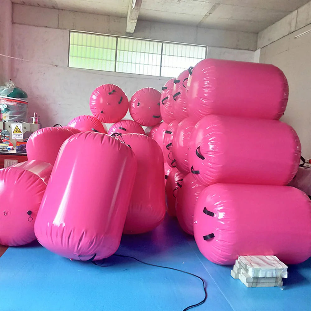 100x85cm Inflatable Air Roll Gymnastics Cylinder Training Sport Fitness Air Mat Roller Barrel Airtrack Yoga Exercise Girls Gift - Sun Studio