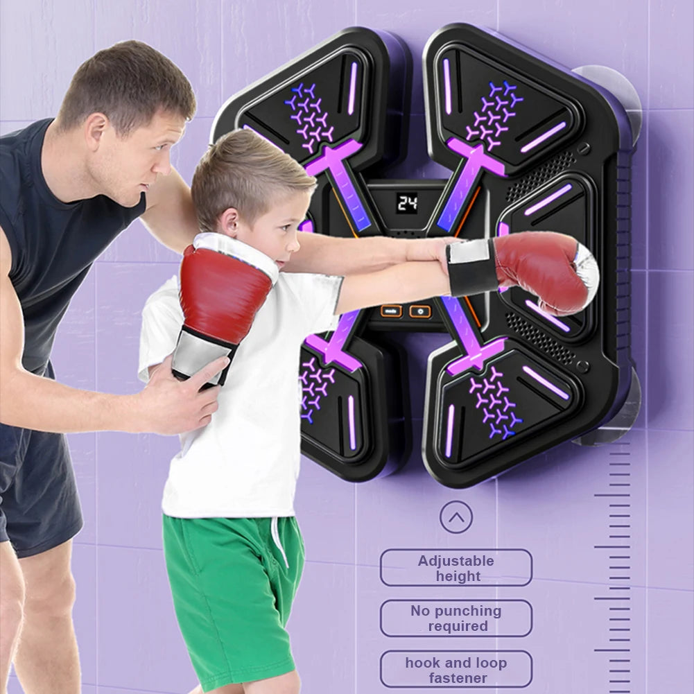 Music Boxing Machine Wall-Mounted Smart Bluetooth-Compatible Punching Equipment Boxing Training Machines For Adults Kids - Sun Studio