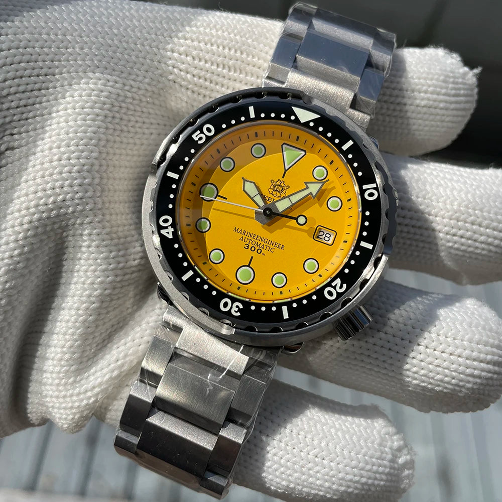 STEELDIVE SD1975 Luxury Automatic Watches Men Dive Watch 30Bar Waterproof Luminous Clock Sapphire Mirror Mechanical Wristwatch - Sun Studio